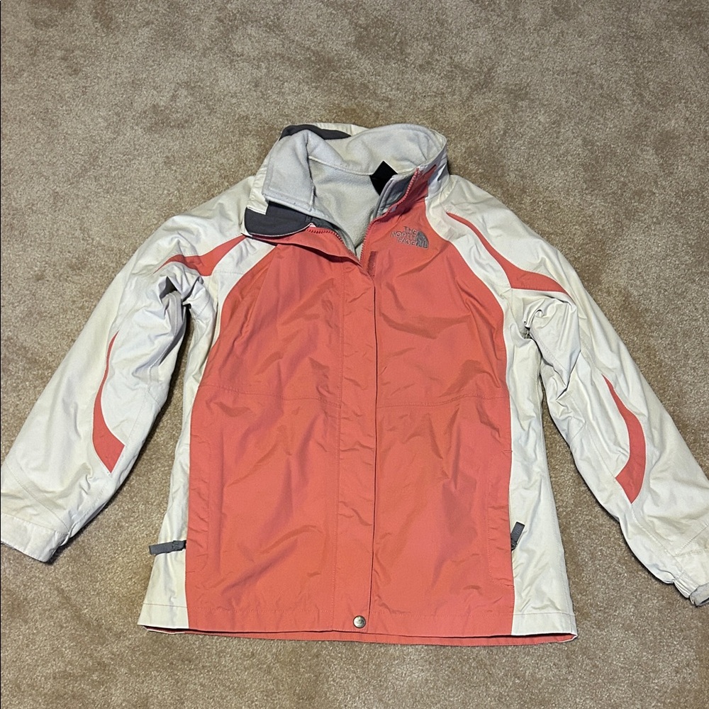 The North Face Pink and White Double Layer Ski Snowboard Coat Girls XL/Women’s S
